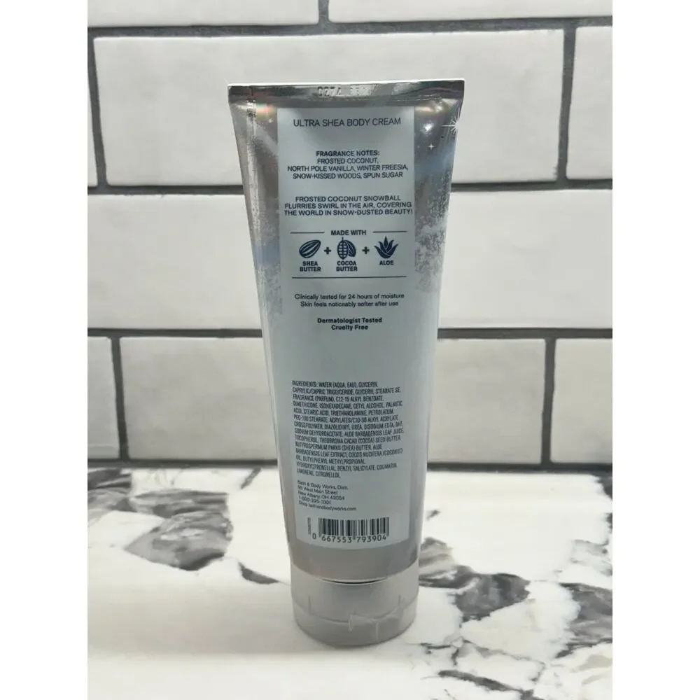 Bath & Body Works Frosted Coconut Snowball Ultra Shea Body Cream 8 oz. - Picture 2 of 2